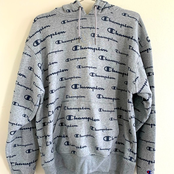 EUC Worn Once Unisex Champion Powerblend AOP Hoodie - Picture 4 of 7